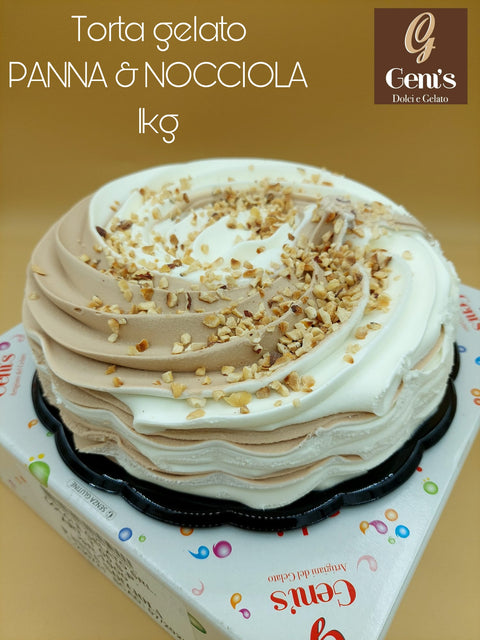 TORTA GELATO S/P PANNA E NOCCIOLA  -  1KG