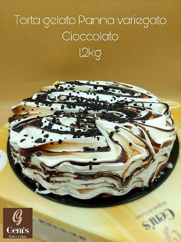 TORTA GELATO C/P PANNA E CIOCCOLATO  -  1,2KG