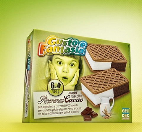 MAXI BISCOTTO PANNA E CACAO  -  PZ6 X 510GR