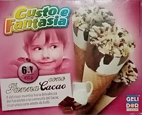 CONO PANNA E CACAO  -  PZ6 X 450GR