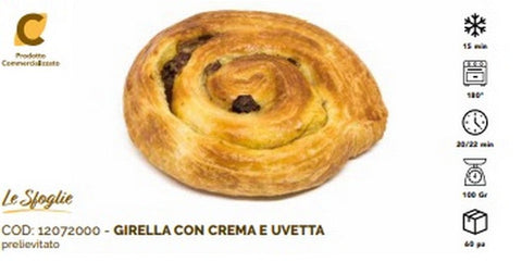 GIRELLA CON CREMA E UVETTA  -  PZ60 X 100GR