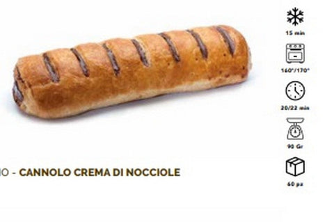 CANNOLO ALLA CREMA DI NOCCIOLE  -  PZ60 X 95GR